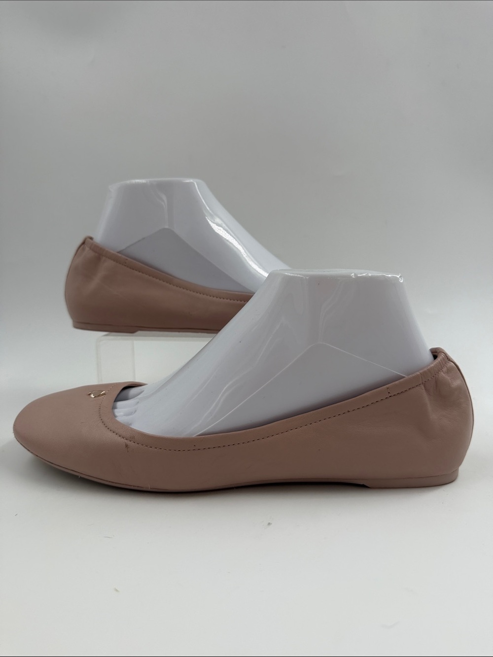 kate spade New York "Kora" Leather Ballet Flat Pale Vellum Pink Womens Size 8.5B